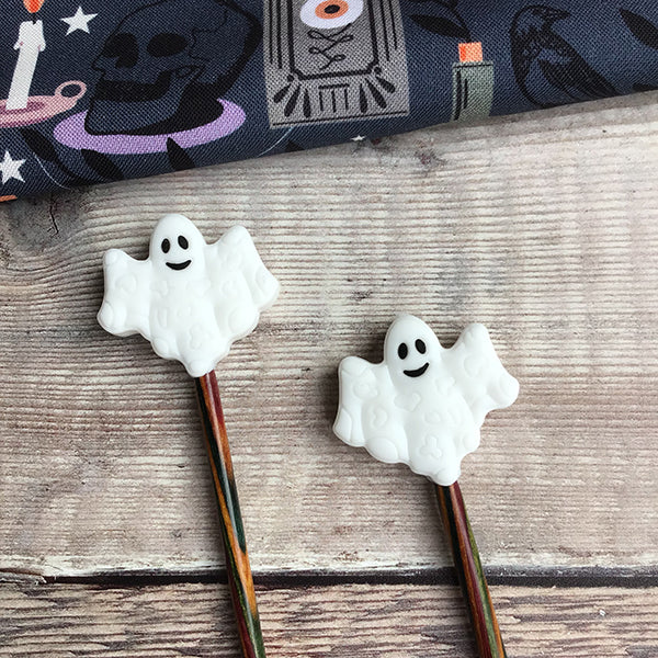 Ghost Knitting Needle Stoppers